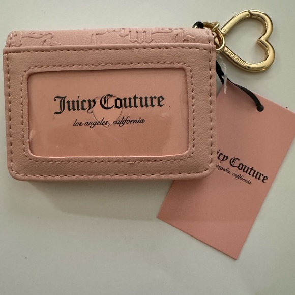 Juicy Couture Pink Heartless Card Case Key Fob - Picture 2 of 6